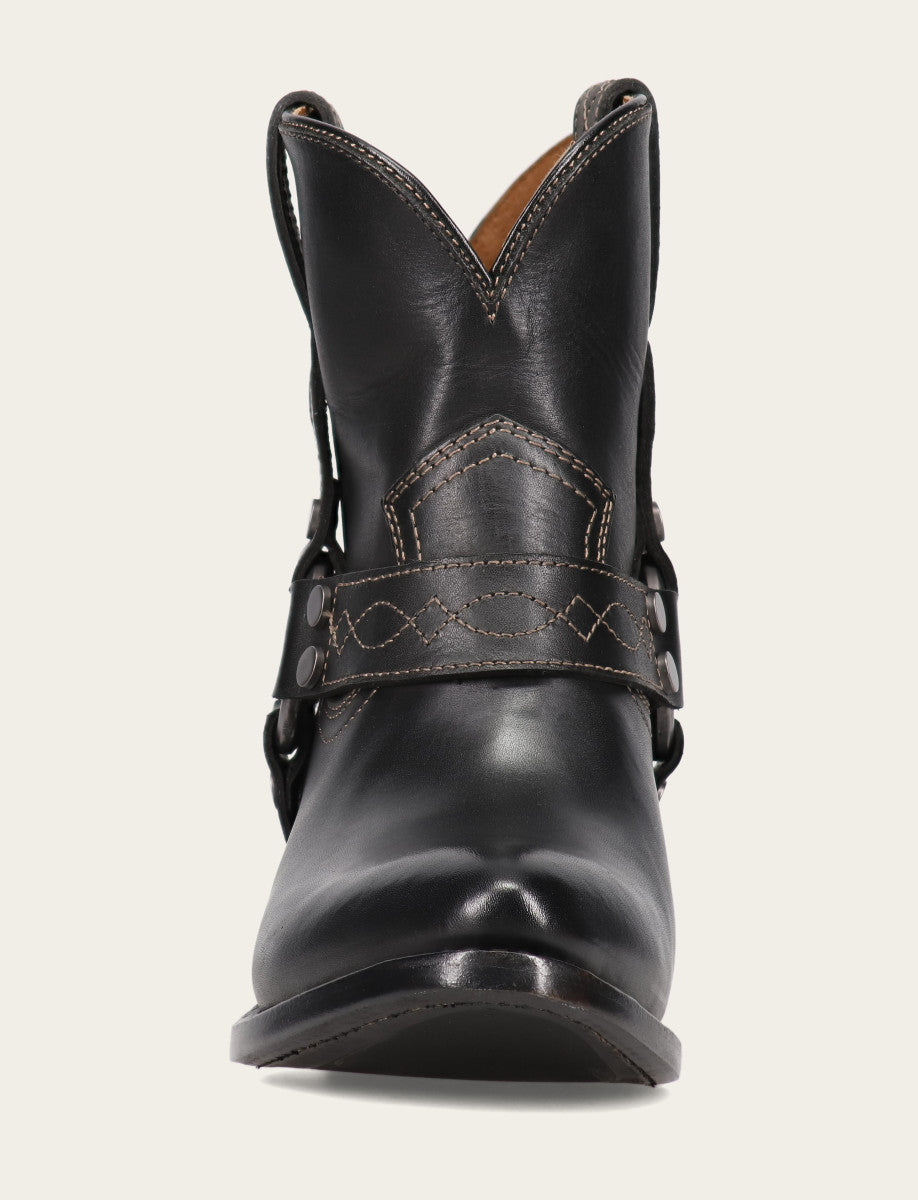 Women's Black Billy Short Harness Booties Black - Frye