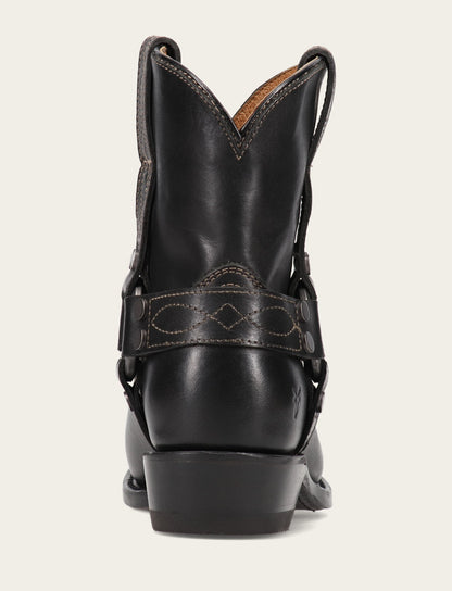 Women's Black Billy Short Harness Booties Black - Frye