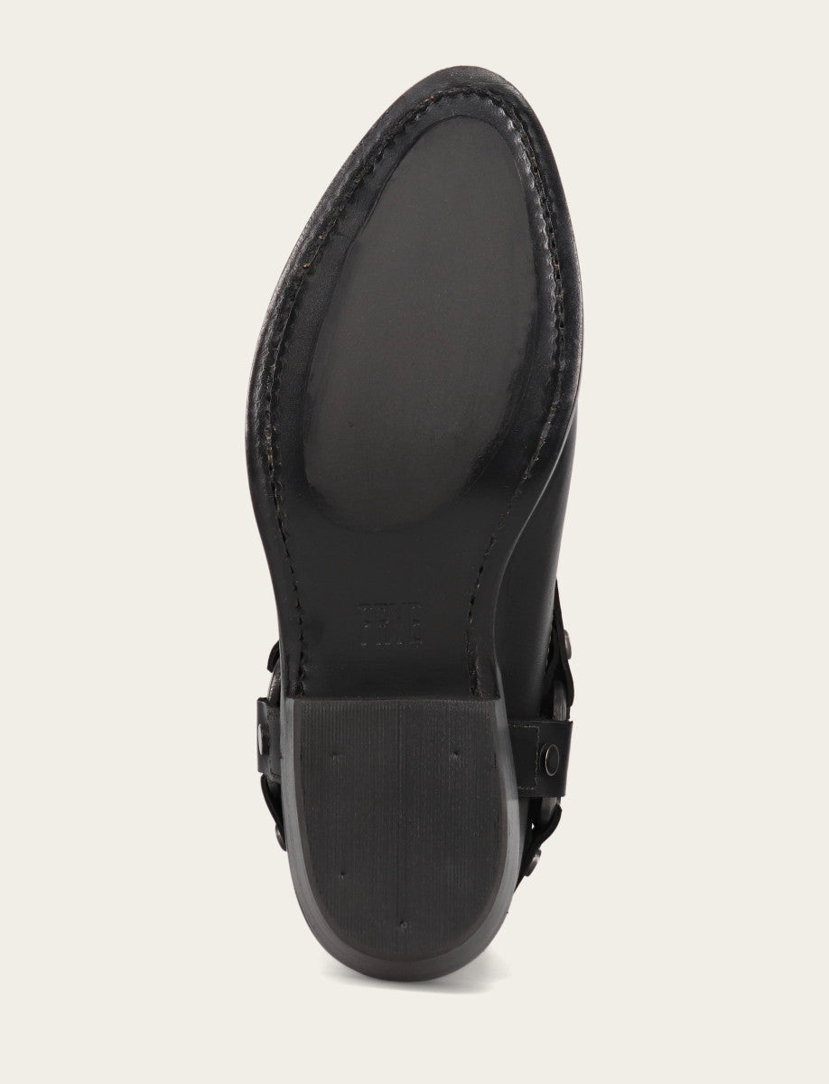 Women's Black Billy Short Harness Booties Black - Frye