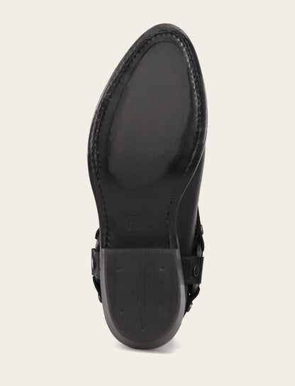 Women's Black Billy Short Harness Booties Black - Frye