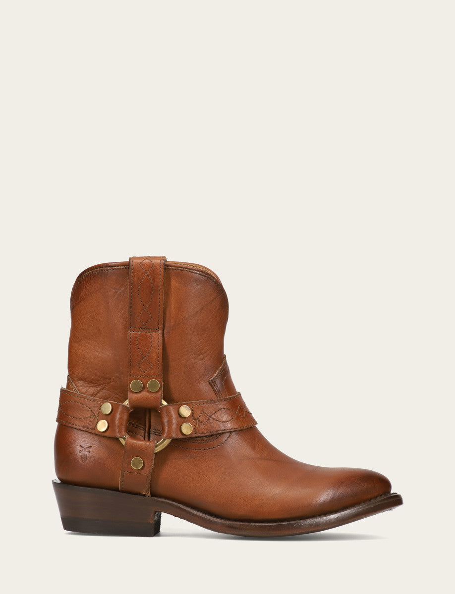 Women's Saddle Billy Short Harness Booties Saddle - Frye