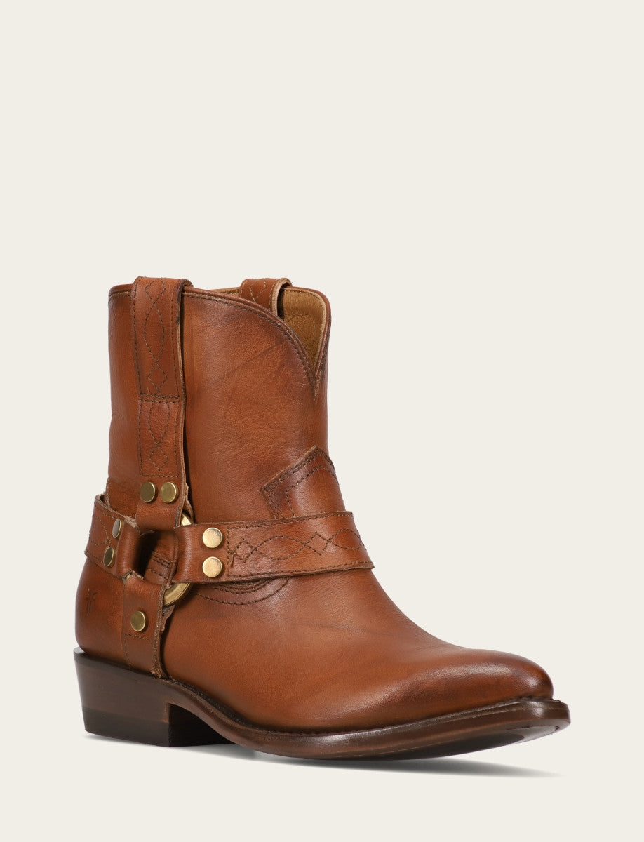 Women's Saddle Billy Short Harness Booties Saddle - Frye
