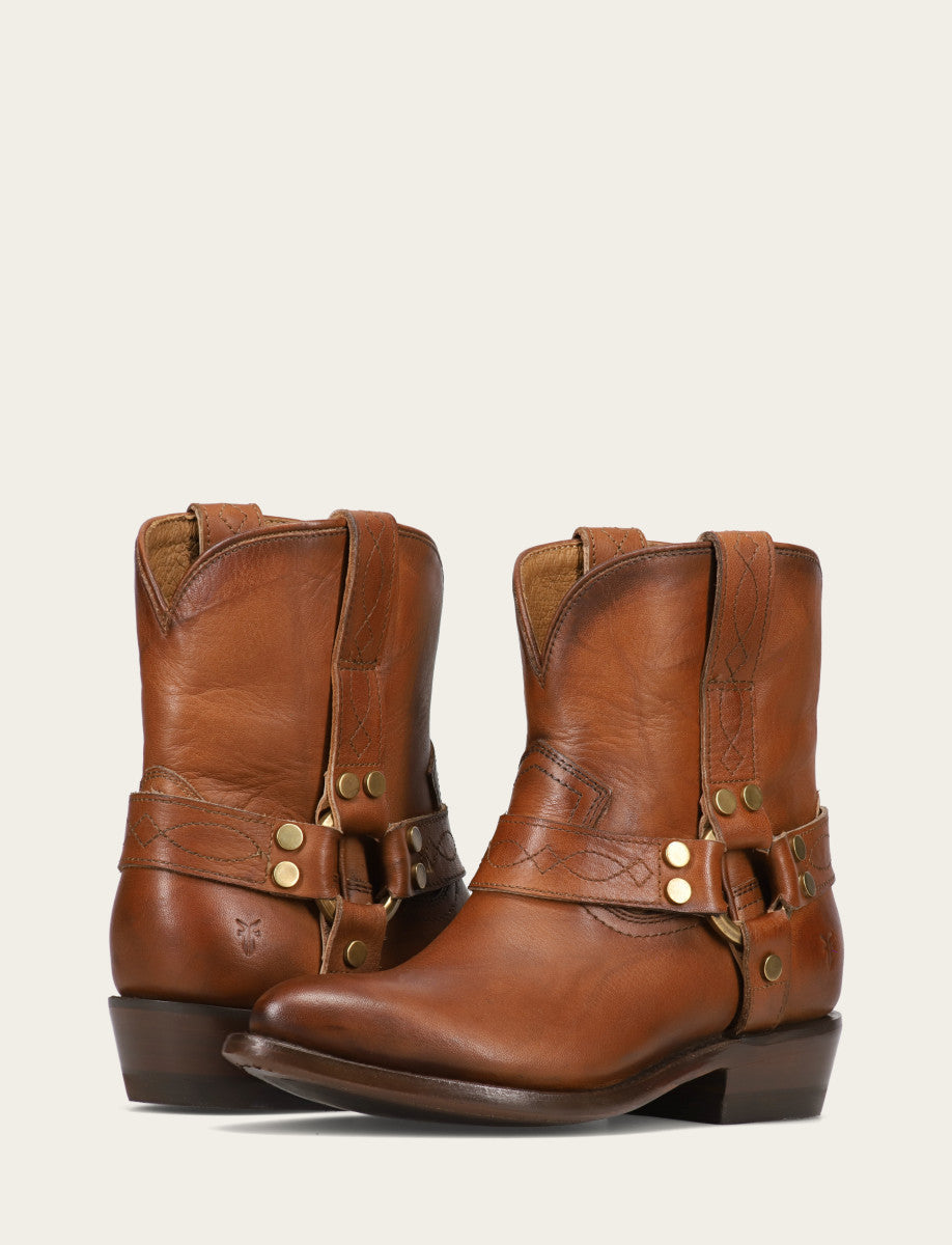 Women's Saddle Billy Short Harness Booties Saddle - Frye