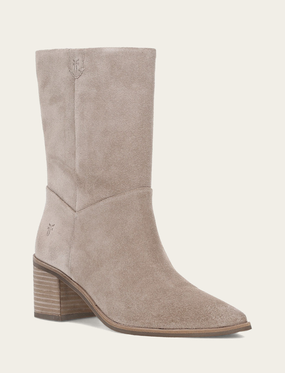 Women's Taupe Sadie Softy Mid Booties Taupe - Frye
