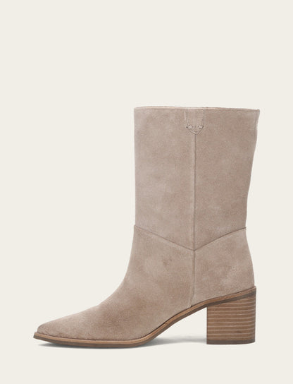 Women's Taupe Sadie Softy Mid Booties Taupe - Frye