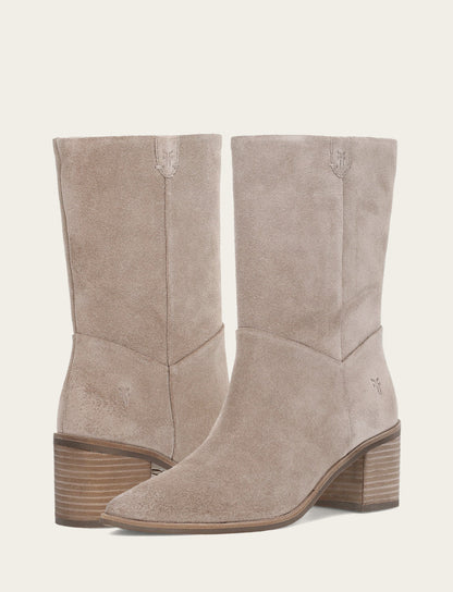 Women's Taupe Sadie Softy Mid Booties Taupe - Frye