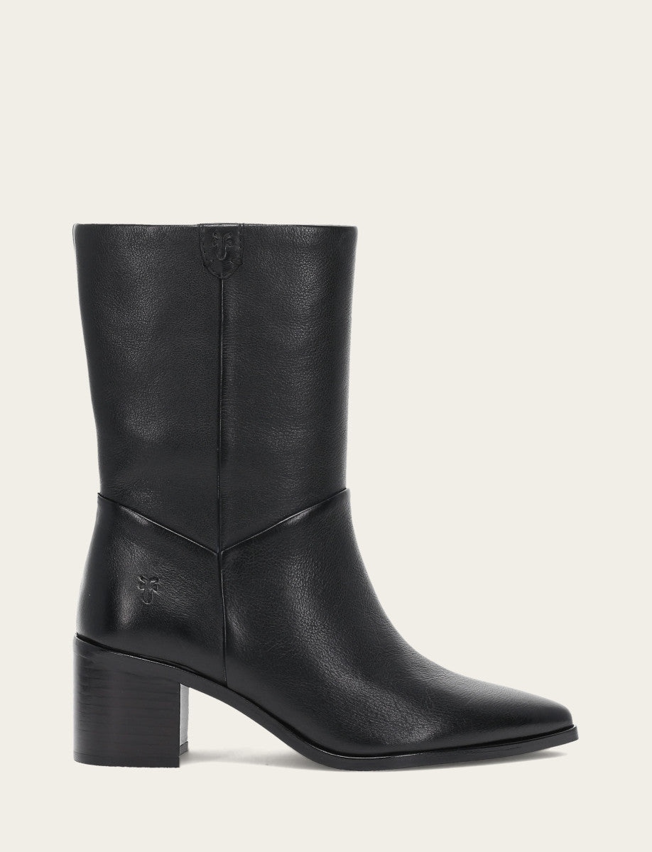 Women's Black Sadie Softy Mid Booties Black - Frye