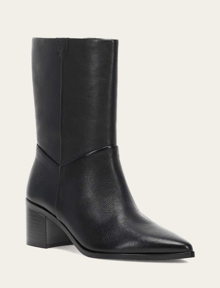 Women's Black Sadie Softy Mid Booties Black - Frye