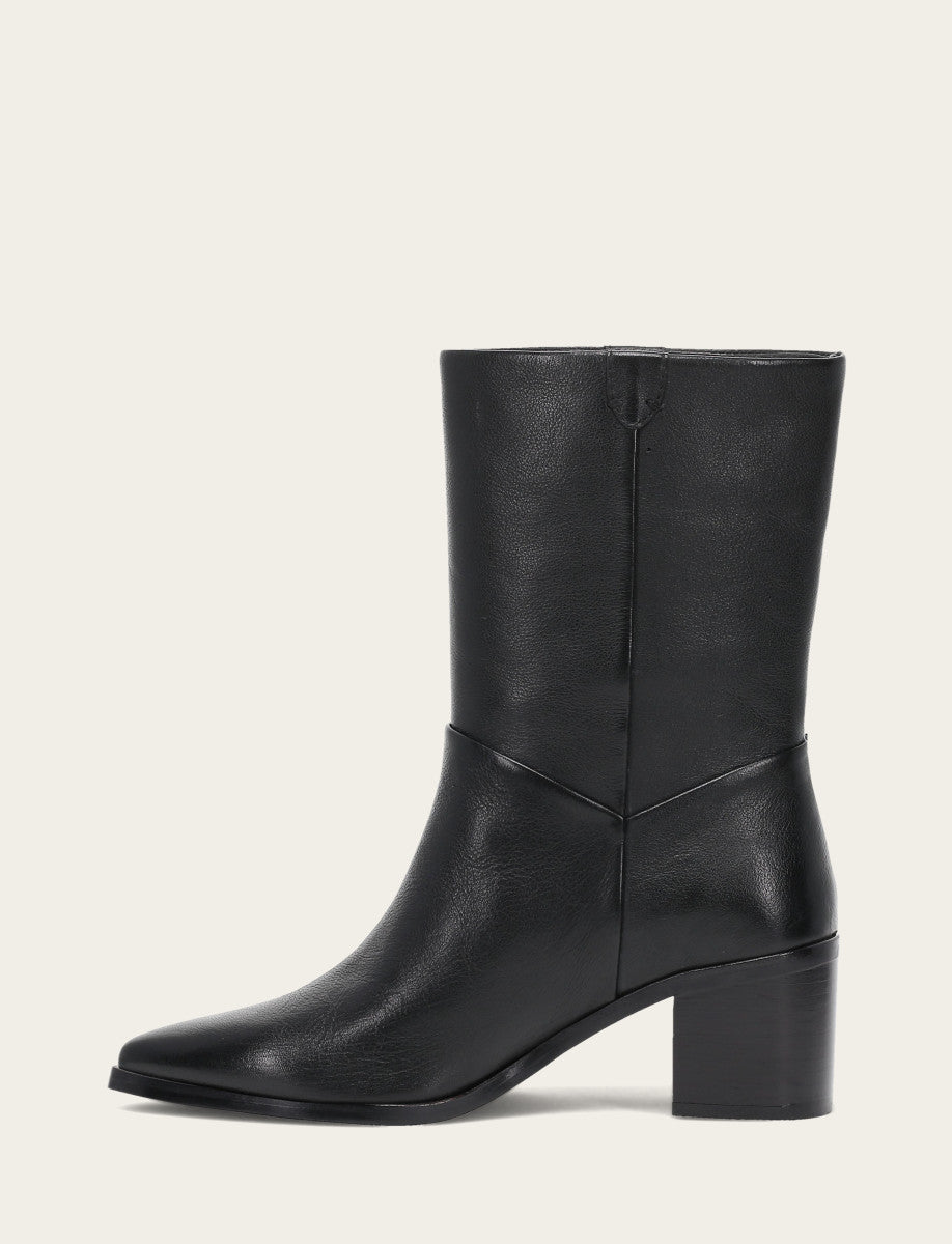 Women's Black Sadie Softy Mid Booties Black - Frye