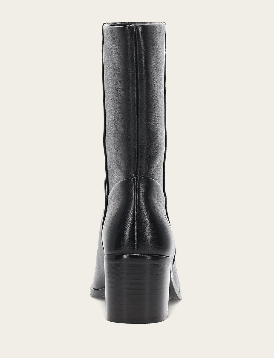 Women's Black Sadie Softy Mid Booties Black - Frye