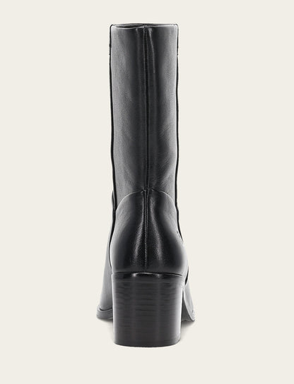 Women's Black Sadie Softy Mid Booties Black - Frye