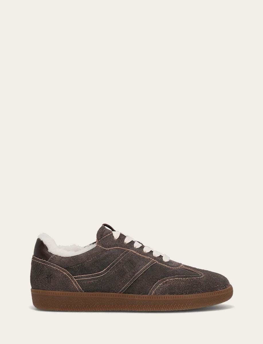 Women's Dark Truffle Milly Low Lace Shearling Sneaker Dark Truffle - Frye