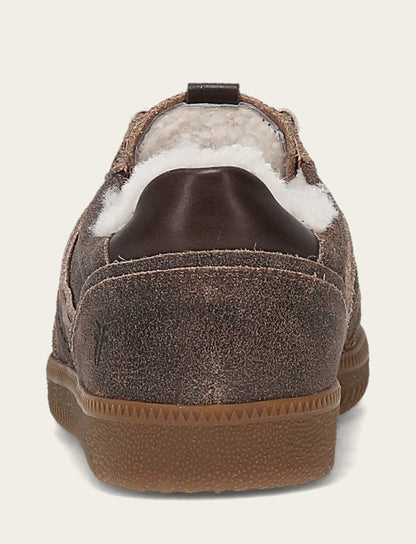 Women's Dark Truffle Milly Low Lace Shearling Sneaker Dark Truffle - Frye