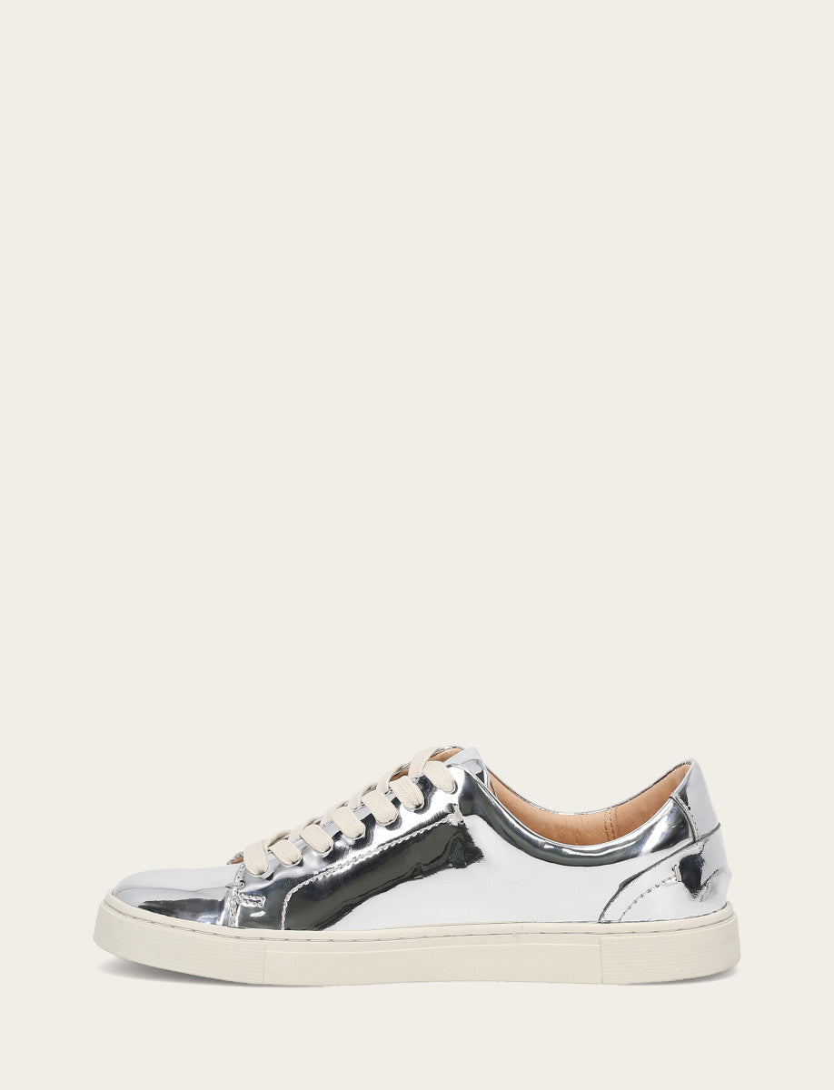 Women's Silver Ivy Low Lace Slip On Sneakers Silver - Frye