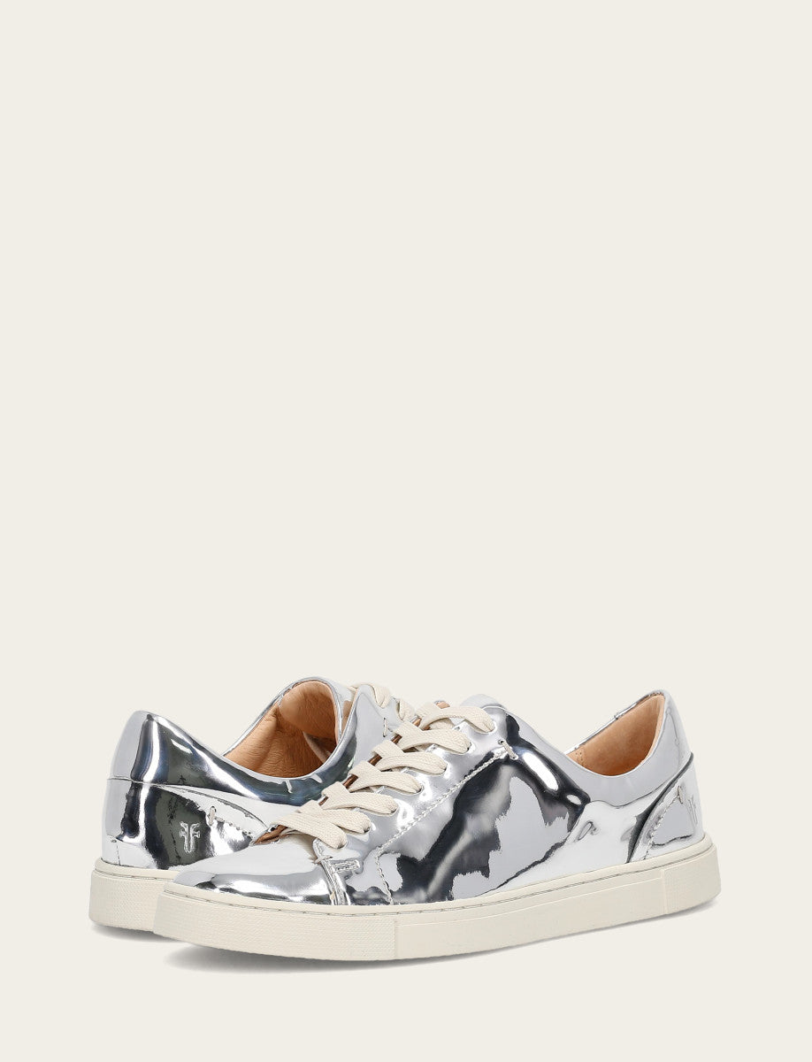Women's Silver Ivy Low Lace Slip On Sneakers Silver - Frye
