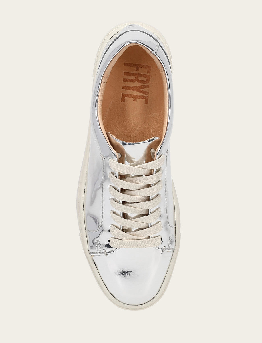 Women's Silver Ivy Low Lace Slip On Sneakers Silver - Frye