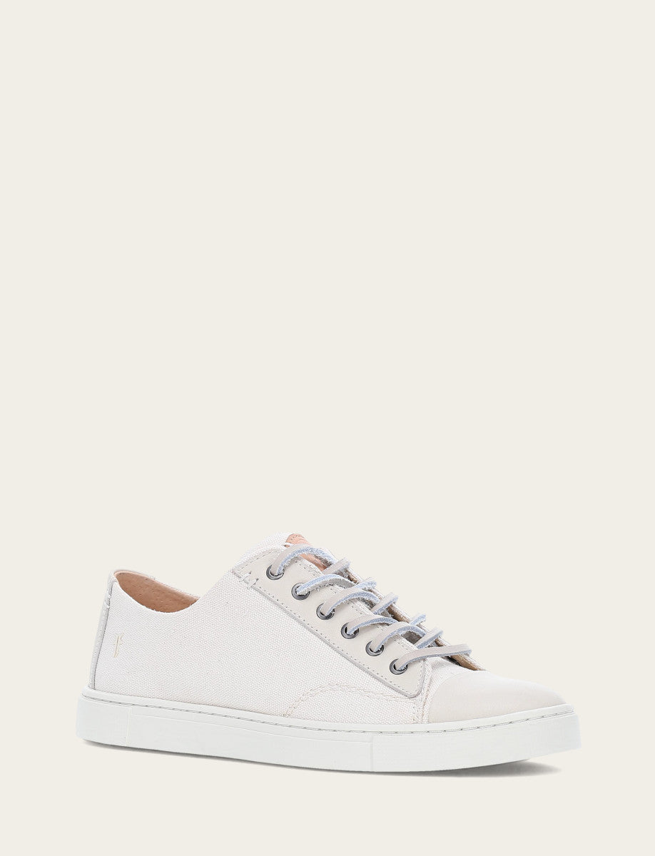 Women's Ivory Ivy Canvas Low Lace Sneakers Ivory - Frye