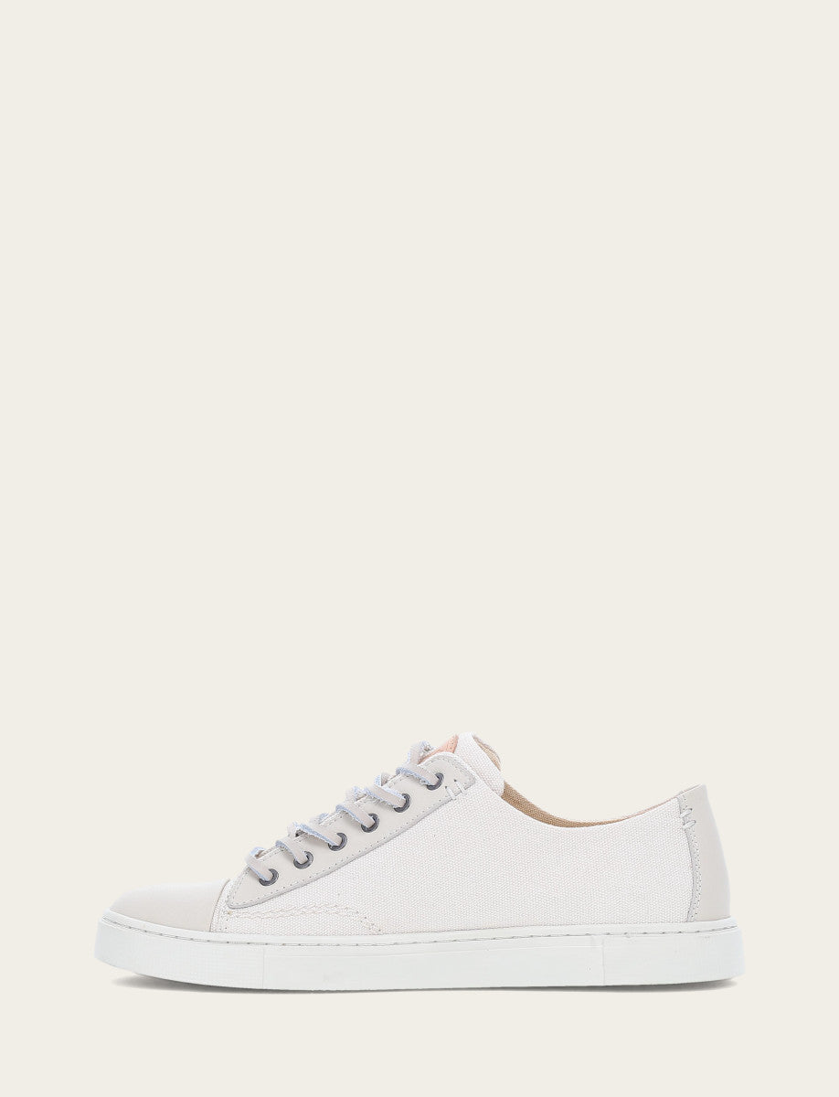 Women's Ivory Ivy Canvas Low Lace Sneakers Ivory - Frye