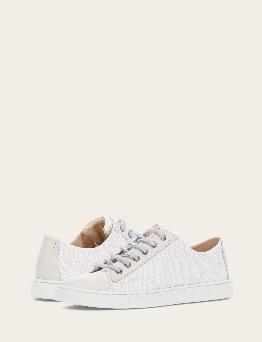 Women's Ivory Ivy Canvas Low Lace Sneakers Ivory - Frye