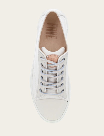 Women's Ivory Ivy Canvas Low Lace Sneakers Ivory - Frye