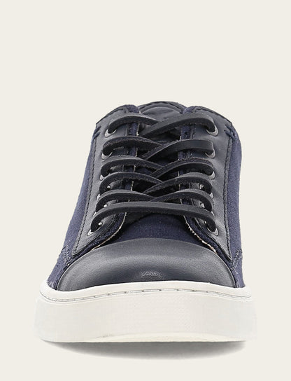 Women's Navy Ivy Canvas Low Lace Sneakers Navy - Frye