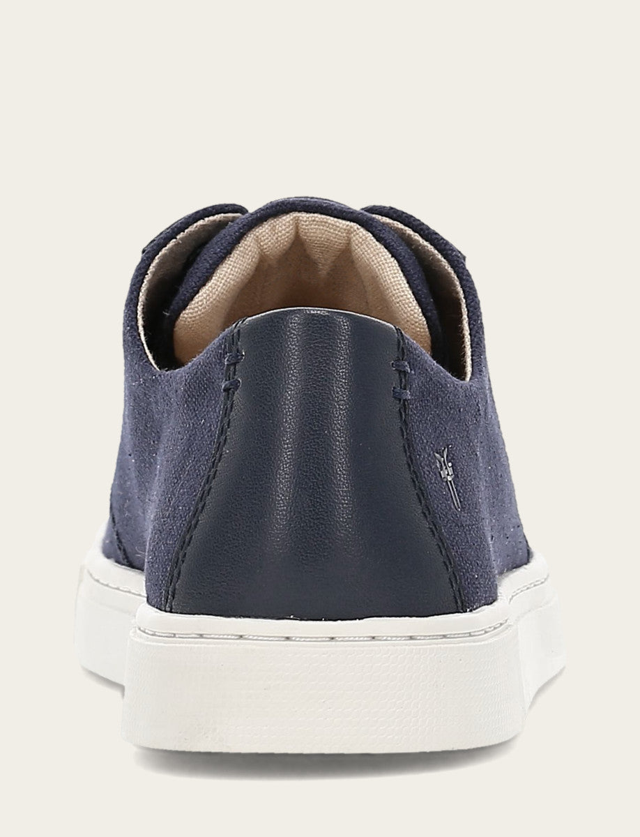 Women's Navy Ivy Canvas Low Lace Sneakers Navy - Frye