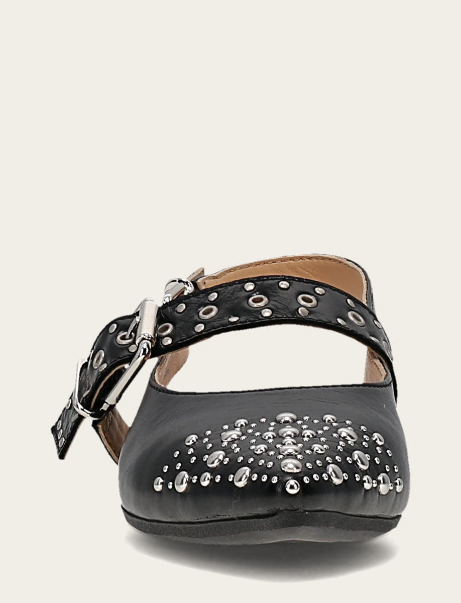 Women's Black Heather Slingback Studded Shoe Black - Frye