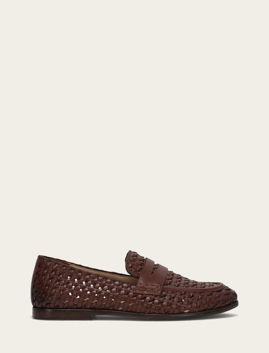 Faith Woven Loafer Dark Brown - Frye