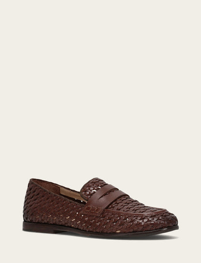 Faith Woven Loafer Dark Brown - Frye
