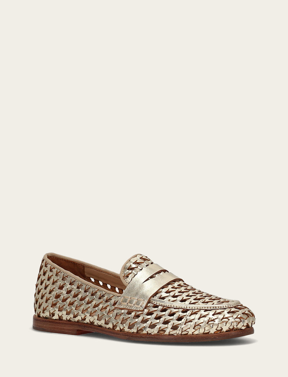 Faith Woven Loafer Gold - Frye