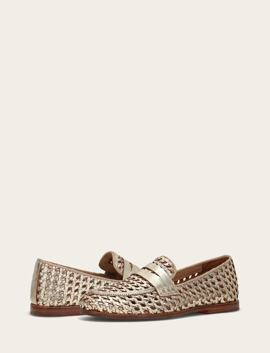Faith Woven Loafer Gold - Frye