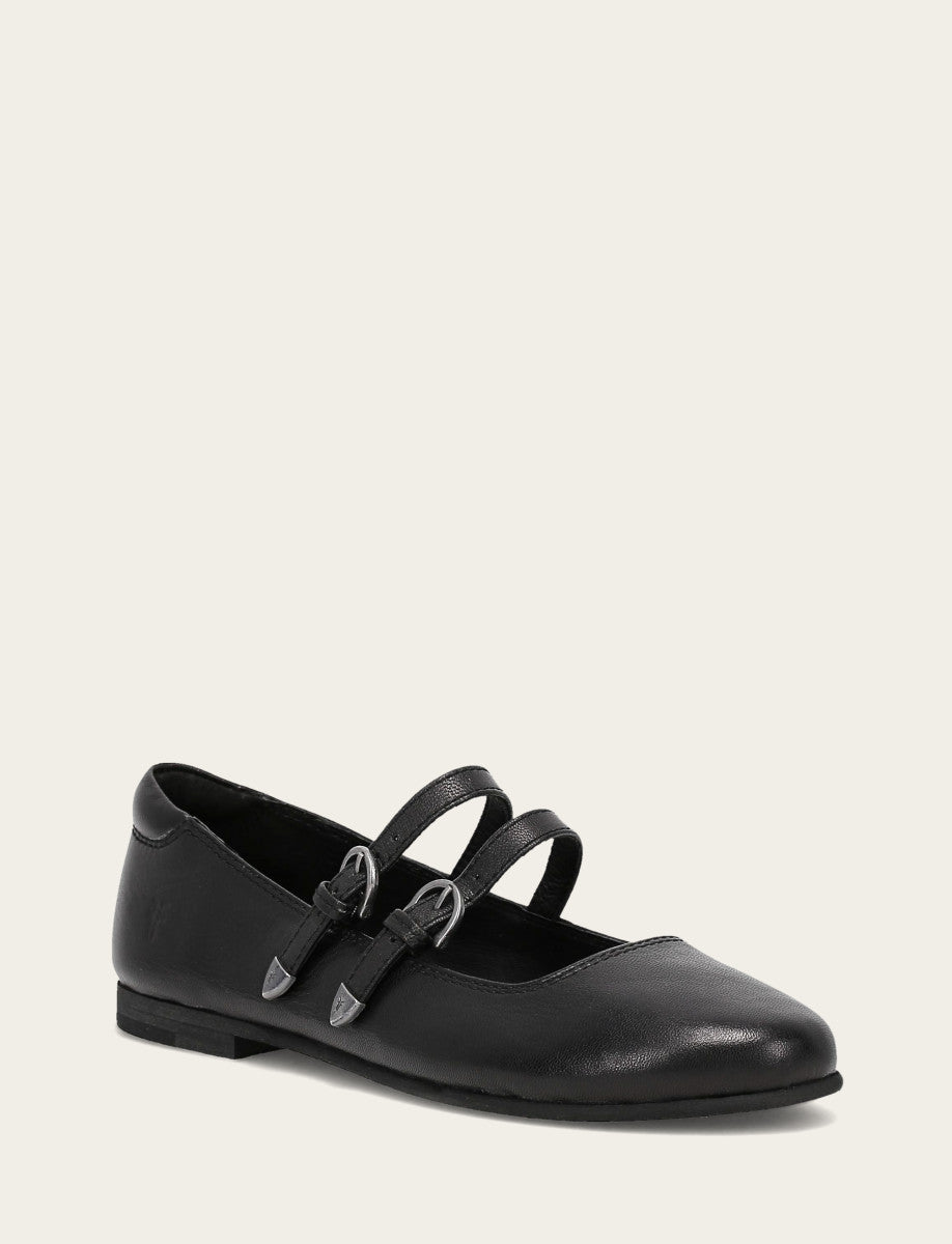 Women's Black Carson Multi Mary Jane Flats Black - Frye