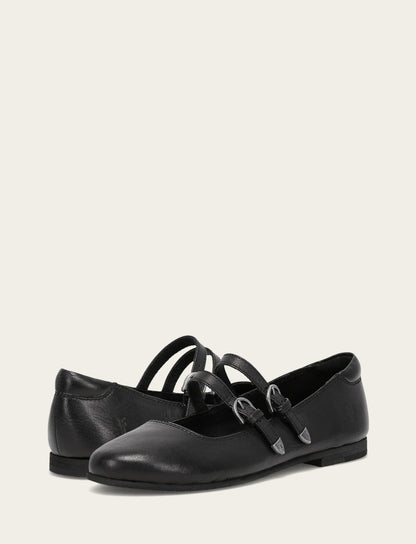 Women's Black Carson Multi Mary Jane Flats Black - Frye