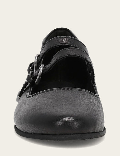 Women's Black Carson Multi Mary Jane Flats Black - Frye
