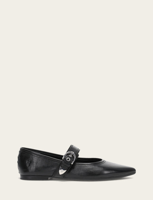 Women's Black Heather Buckle Mary Jane Flats Black - Frye