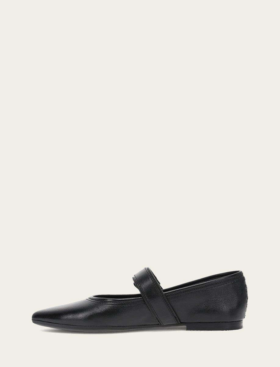 Women's Black Heather Buckle Mary Jane Flats Black - Frye