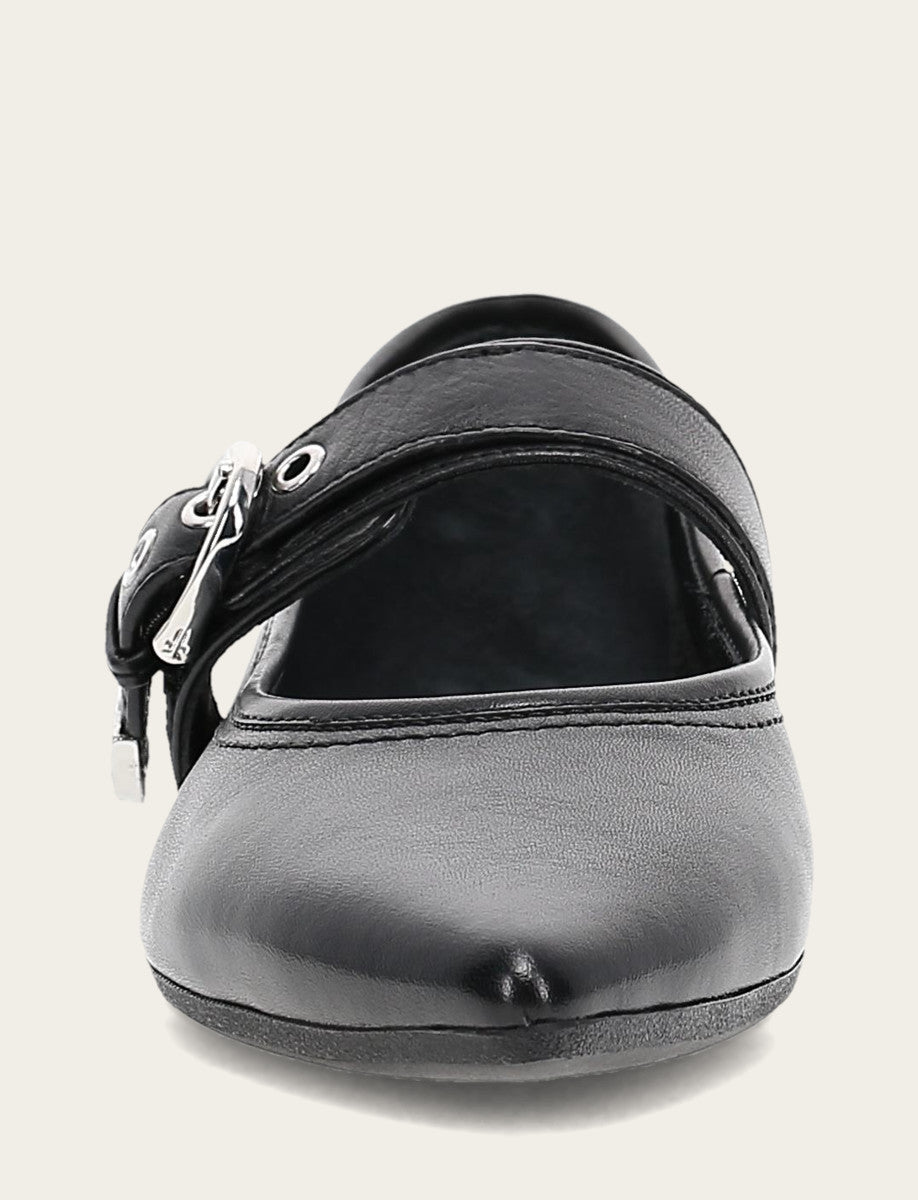Women's Black Heather Buckle Mary Jane Flats Black - Frye