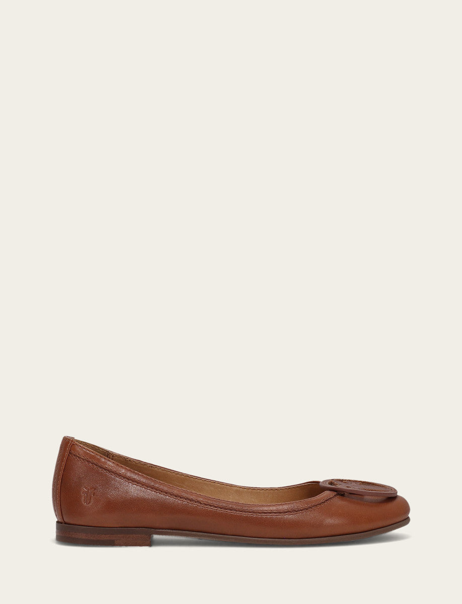 Women's Cinnamon Carson Logo Ballet Shoe Cinnamon - Frye