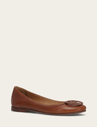 Women's Cinnamon Carson Logo Ballet Shoe Cinnamon - Frye