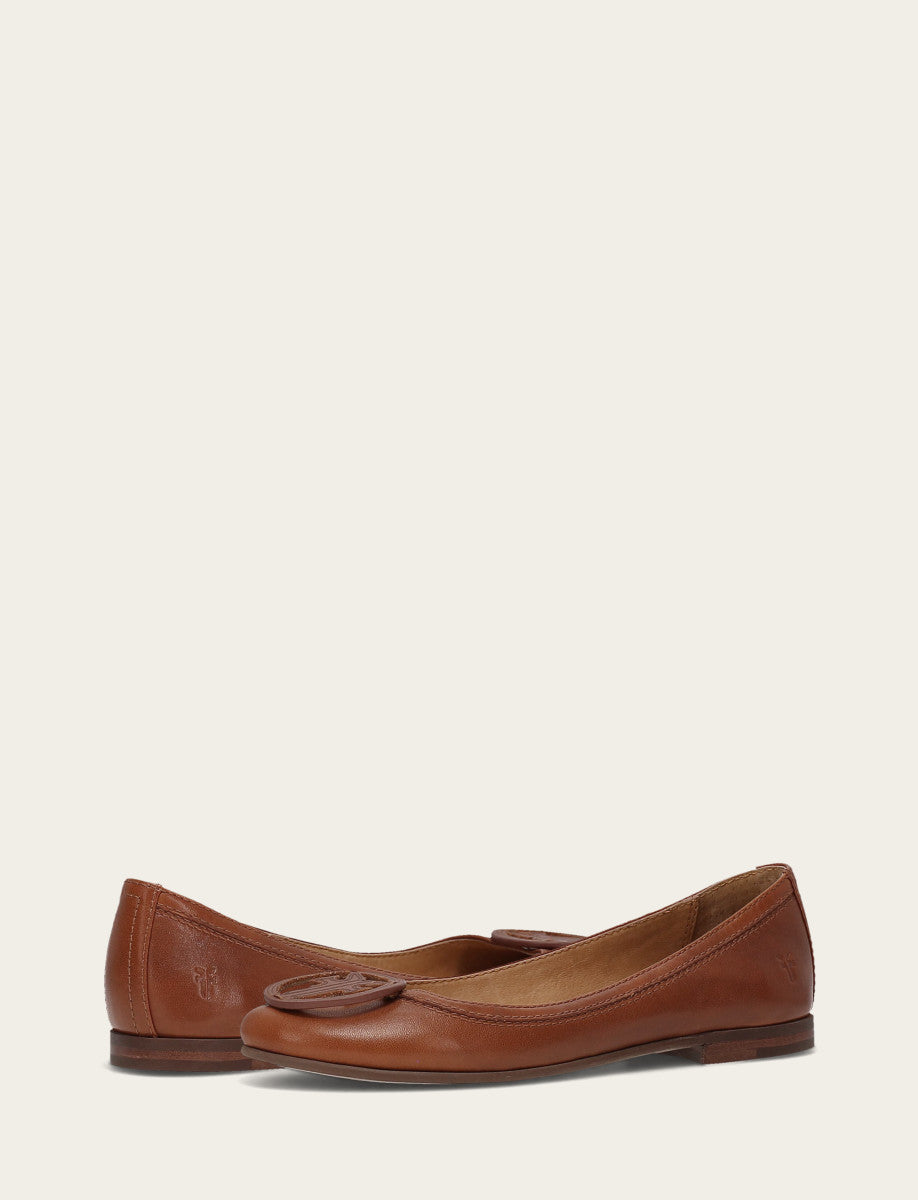 Women's Cinnamon Carson Logo Ballet Shoe Cinnamon - Frye