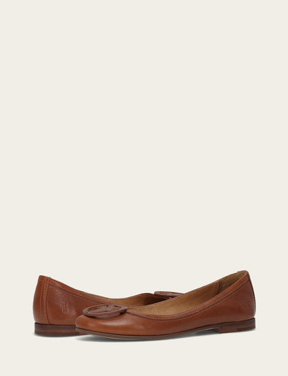 Women's Cinnamon Carson Logo Ballet Shoe Cinnamon - Frye