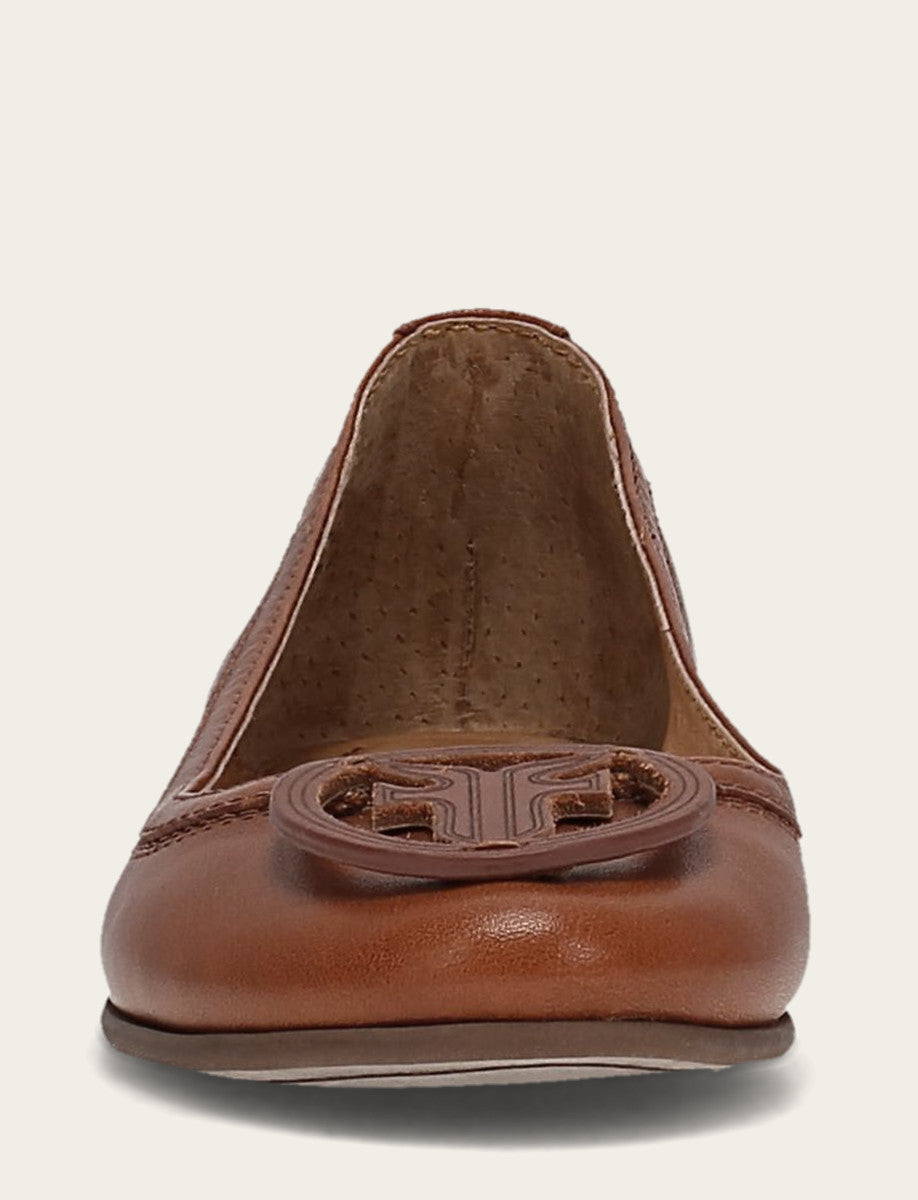 Women's Cinnamon Carson Logo Ballet Shoe Cinnamon - Frye