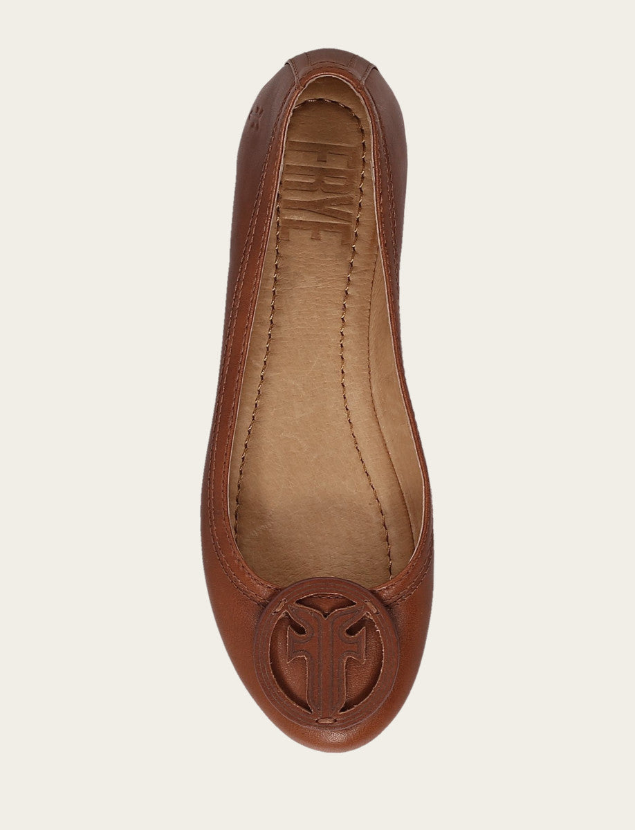 Women's Cinnamon Carson Logo Ballet Shoe Cinnamon - Frye