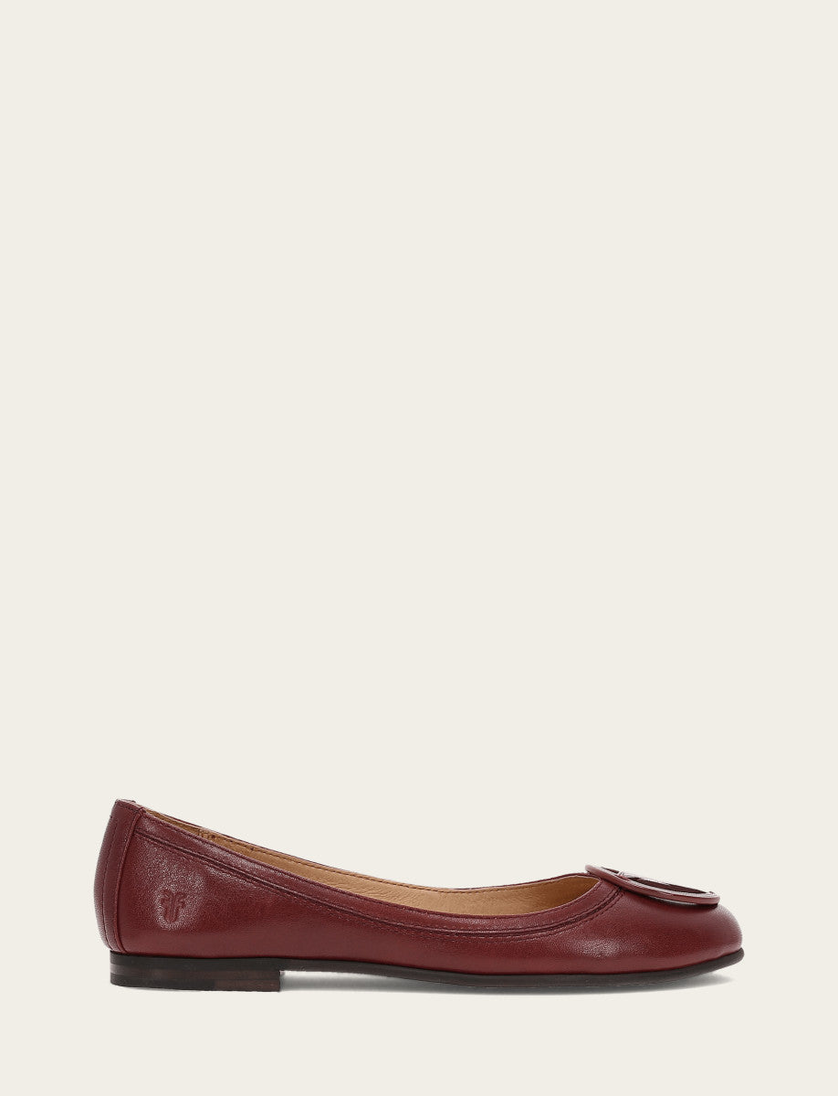 Women's Cranberry Carson Logo Ballet Shoe Cranberry - Frye