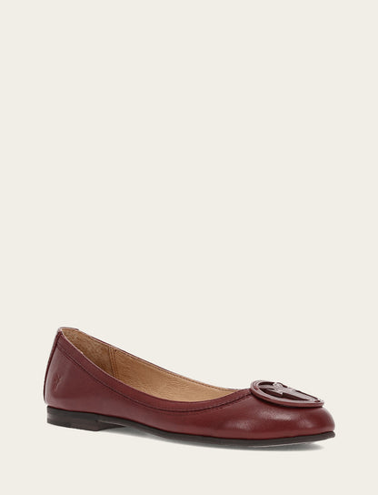 Women's Cranberry Carson Logo Ballet Shoe Cranberry - Frye