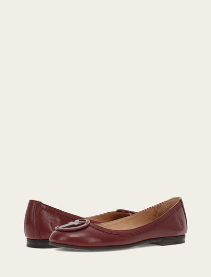 Women's Cranberry Carson Logo Ballet Shoe Cranberry - Frye