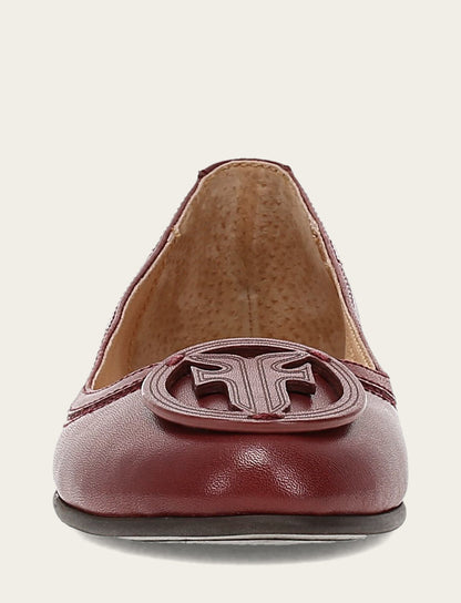 Women's Cranberry Carson Logo Ballet Shoe Cranberry - Frye
