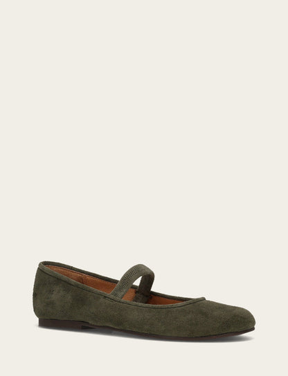 Women's Dark Olive Emma Elastic Mary Jane Shoe Dark Olive - Frye