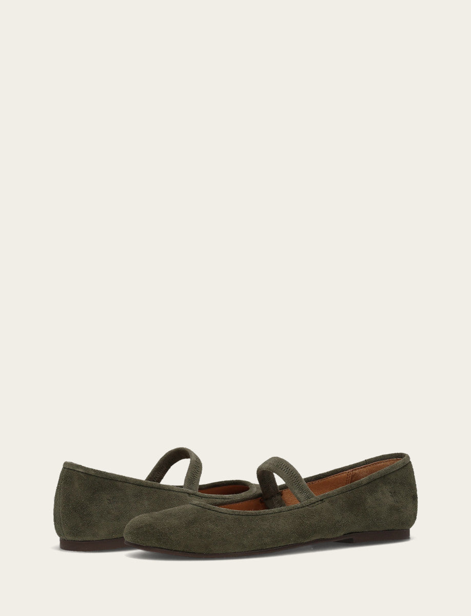 Women's Dark Olive Emma Elastic Mary Jane Shoe Dark Olive - Frye
