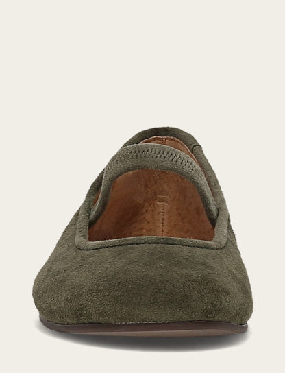 Women's Dark Olive Emma Elastic Mary Jane Shoe Dark Olive - Frye